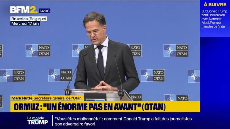 LA RÉOUVERTURE DU DÉTROIT D’ORMUZ SERA « UN ÉNORME PAS EN AVANT », ESTIME LE CHEF DE L’OTAN MARK RUTTE