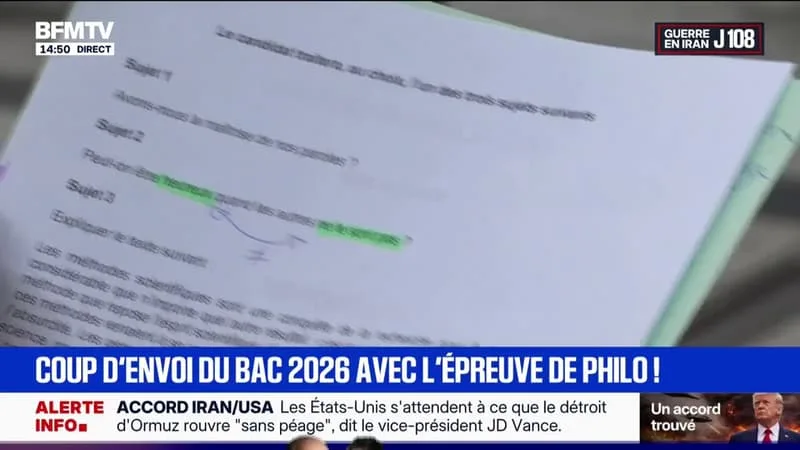 LE BAC 2026 A DÉBUTÉ CE LUNDI AVEC L’ÉPREUVE DE PHILOSOPHIE