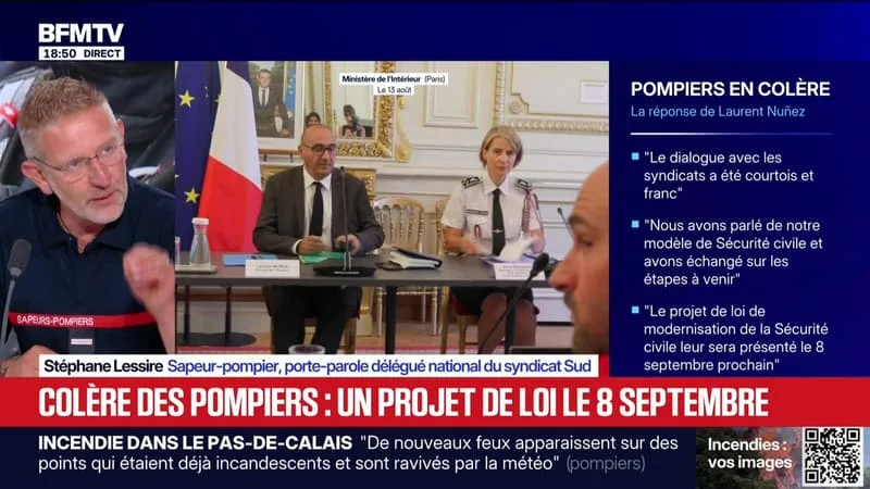 MARSCHALL TRUCHOT : POMPIERS, NUÑEZ N’A PAS CONVAINCU LES SYNDICATS – 13/08