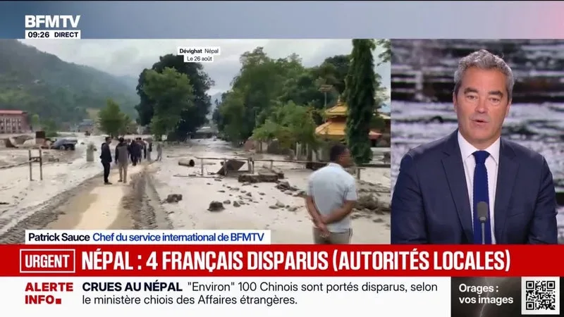 CRUES AU NÉPAL: AU MOINS QUATRE FRANÇAIS PORTÉS DISPARUS, SELON L’OFFICE NATIONAL DU TOURISME NÉPALAIS