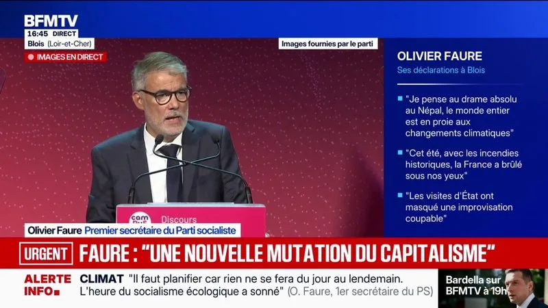 « L’ÉTAT DOIT SE COMPORTER EN STRATÈGE PROTECTEUR ET ORGANISATEUR DU TEMPS LONG », DÉCLARE OLIVIER FAURE, PREMIER SECRÉTAIRE DU PS
