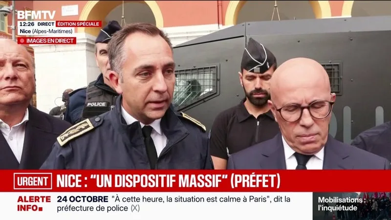 24 OCTOBRE: « UN DISPOSITIF MASSIF DANS LE CENTRE DE NICE » APRÈS CE QU’IL S’EST PASSÉ LA SEMAINE DERNIÈRE », ANNONCE JEAN-MARIE GIRIER, PRÉFET DES ALPES-MARITIMES