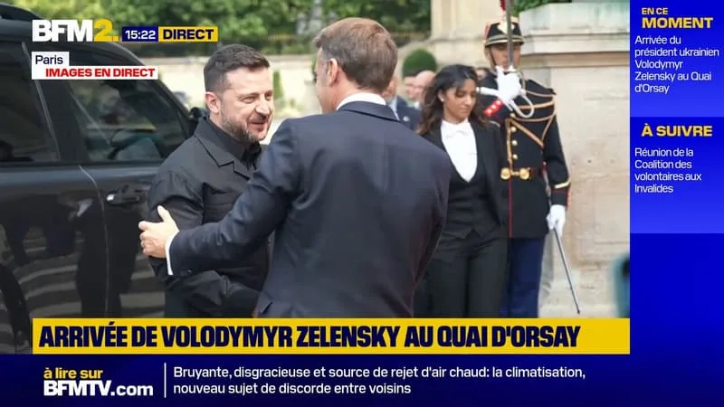 UKRAINE: EMMANUEL MACRON REÇOIT VOLODYMYR ZELENSKY AVANT LA RÉUNION DE LA COALITION DES VOLONTAIRES
