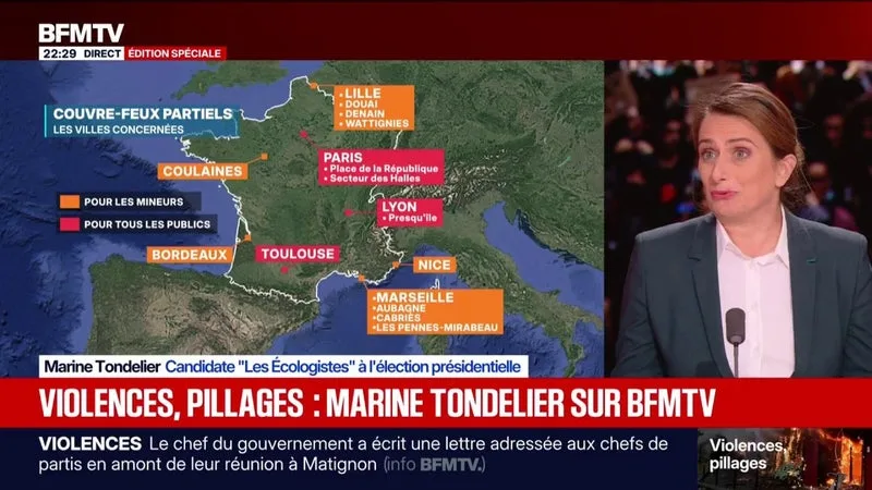 17 OCTOBRE: « IL ÉTAIT PLUS DIFFICILE DE MANIFESTER QUE DE PILLER DES MAGASINS », JUGE MARINE TONDELIER, CANDIDATE LES ÉCOLOGISTES À L’ÉLECTION PRÉSIDENTIELLE