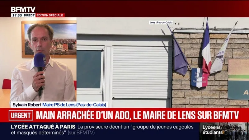 MAIN ARRACHÉE D’UN ADOLESCENT À LENS: « ON NE PEUT QUE DÉPLORER LA VIOLENCE », DÉNONCE SYLVAIN ROBERT, MAIRE PS DE LA VILLE