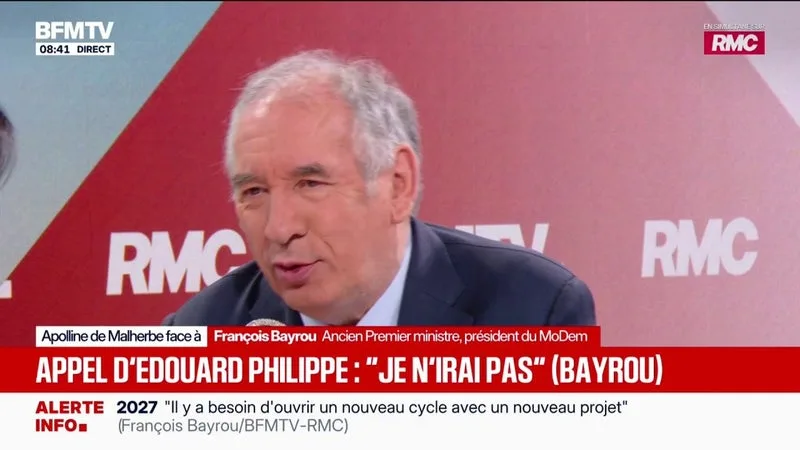PRÉSIDENTIELLE 2027: « JE NE SERAI PAS CANDIDAT », ANNONCE FRANÇOIS BAYROU, ANCIEN PREMIER MINISTRE ET PRÉSIDENT DU MODEM
