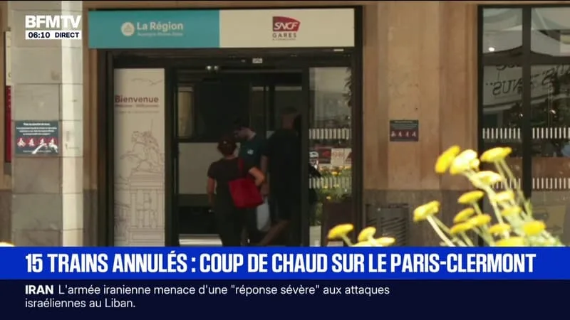 FACE AUX PANNES DE CLIMATISATION, LA SNCF SURPRIME 15 TRAINS PARIS-CLERMONT