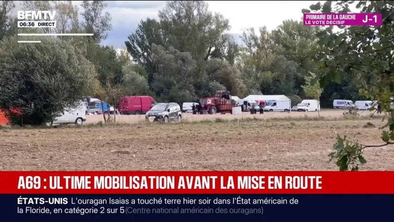 A69: TROIS JOURS DE RASSEMBLEMENTS PRÉVUS AVANT LA FIN DES TRAVAUX ATTENDUE LA SEMAINE PROCHAINE