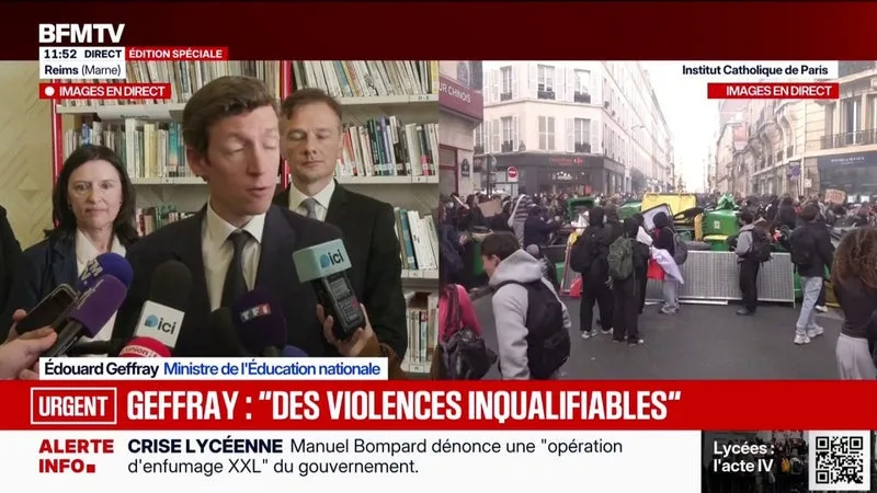 COLÈRE DES LYCÉENS: « JE SUIS EN TRAIN DE MENER UN PLAN D’URGENCE POUR POUVOIR REMPLACER LES PROFESSEURS ABSENTS DE MANIÈRE DURABLE », INDIQUE LE MINISTRE DE L’ÉDUCATION NATIONALE