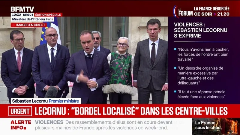 VIOLENCES ET PILLAGES: « J’AI DEMANDÉ AUX PRÉFETS DE DÉCLENCHER UN CERTAIN NOMBRE DE COUVRE-FEUX » QUI SERONT « PARTIELS », ANNONCE SÉBASTIEN LECORNU