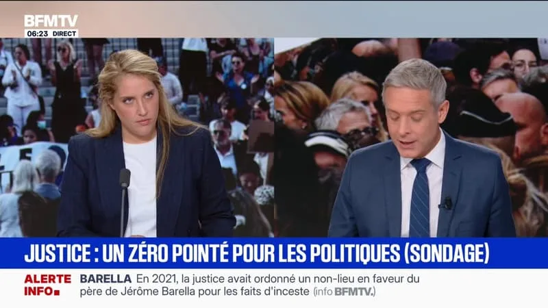 65% DES FRANÇAIS N’ONT PAS CONFIANCE EN LA JUSTICE, D’APRÈS UN SONDAGE ELABE POUR BFMTV