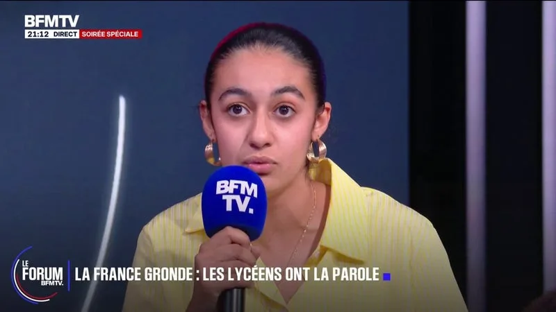 FORUM BFMTV – CRISE LYCÉENNE: « ON ATTEND DES RÉPONSES POLITIQUES ET NON MÉDIATIQUES », ASSURE SOFIA, ANCIENNE PRÉSIDENTE DE L’UNION SYNDICALE LYCÉENNE