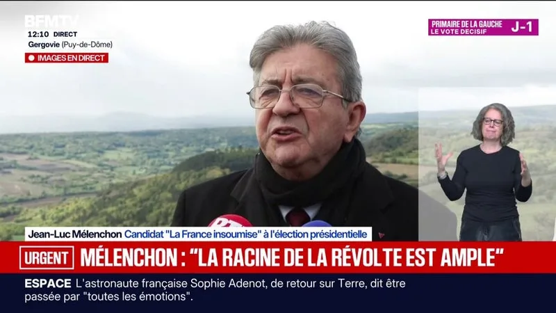 « CE MOUVEMENT NE RESSEMBLE À AUCUN AUTRE. MÊME « MAI 68″ ÉTAIT MOINS ENRACINÉ », ESTIME JEAN-LUC MÉLENCHON, CANDIDAT LFI À LA PRÉSIDENTIELLE, À PROPOS DE LA MOBILISATION LYCÉENNE