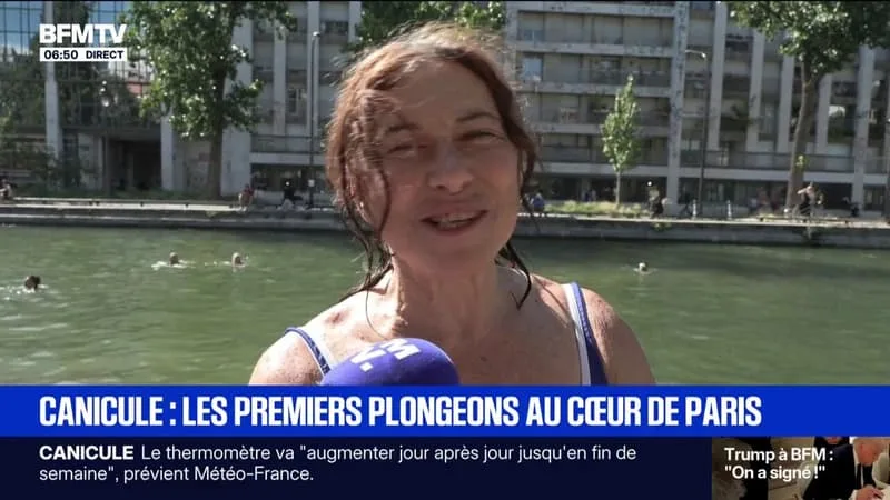 CANICULE: DES PREMIERS PLONGEONS DANS LE CANAL SAINT-MARTIN