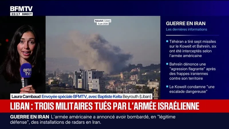 LIBAN: TROIS MILITAIRES ONT ÉTÉ TUÉS PAR L’ARMÉE ISRAÉLIENNE