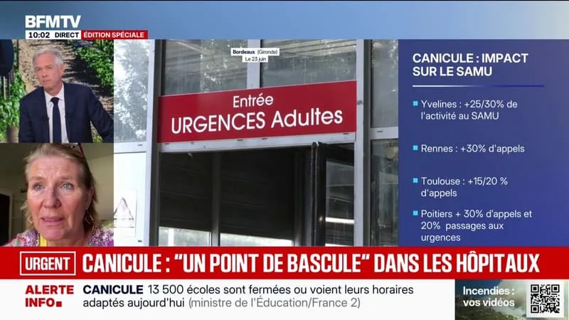 CANICULE/MORTALITÉ: « ON EST À UN POINT DE BASCULE », ALERTE AGNÈS RICARD-HIBON, PRÉSIDENTE DE LA SOCIÉTÉ FRANÇAISE DE MÉDECINE D’URGENCE