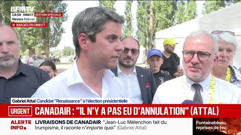 RENAISSANCE ATTAQUE LE RN EN JUSTICE POUR L' »APPROPRIATION » DE SON NOM SUR UNE AFFICHE DE CAMPAGNE PRÉSIDENTIELLE: « LES FRANÇAIS ONT BESOIN DE CLARTÉ », ASSURE GABRIEL ATTAL