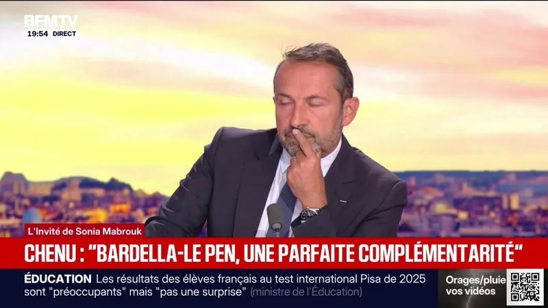 JORDAN BARDELLA SERA « BIEN SÛR » LE PREMIER MINISTRE DE MARINE LE PEN SI ELLE EST ÉLUE PRÉSIDENTE, ASSURE SÉBASTIEN CHENU