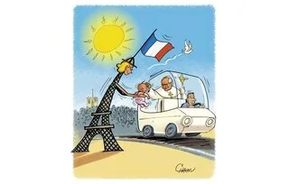 LE DESSIN DE CHAUNU : LE PAPE LÉON XIV À PARIS