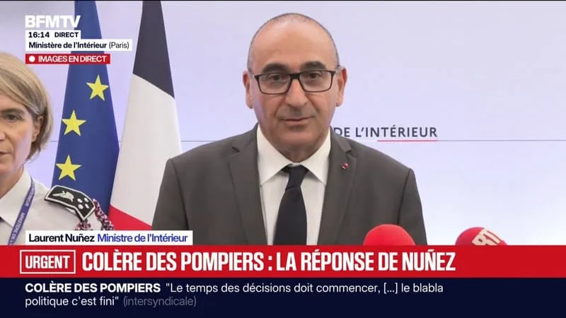 GRÈVE DES POMPIERS: « LE DIALOGUE AVEC LES SYNDICATS A ÉTÉ COURTOIS ET FRANC », INDIQUE LAURENT NUÑEZ