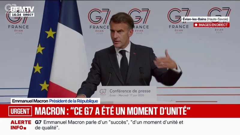 SOMMET DU G7: « NEUF DÉCLARATIONS ONT ÉTÉ ADOPTÉES DE MANIÈRE UNANIME », ANNONCE EMMANUEL MACRON