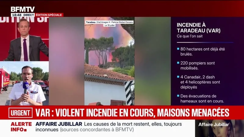 INCENDIE DANS LE VAR: PLUS DE 150 HABITANTS ÉVACUÉS, ANNONCE LE PRÉFET DU VAR