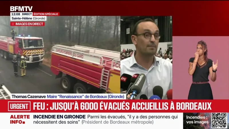 INCENDIE EN GIRONDE: « NOUS AVONS DÉCLENCHÉ LE PLAN DE SAUVEGARDE DE LA MÉTROPOLE », INDIQUE LE MAIRE DE BORDEAUX