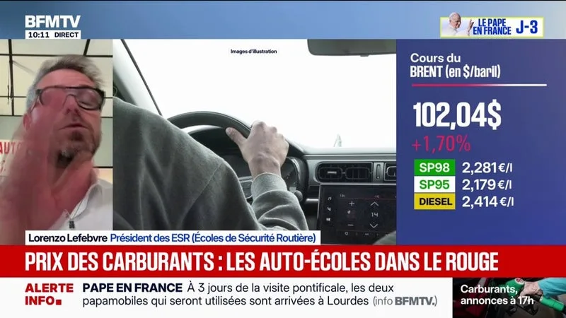 CRISE DES CARBURANTS: « CE SONT LES ENTREPRISES QUI SUPPORTENT CETTE HAUSSE IMPORTANTE », DÉPLORE LORENZO LEFEBVRE, PRÉSIDENT DES AUTO-ÉCOLES ESR