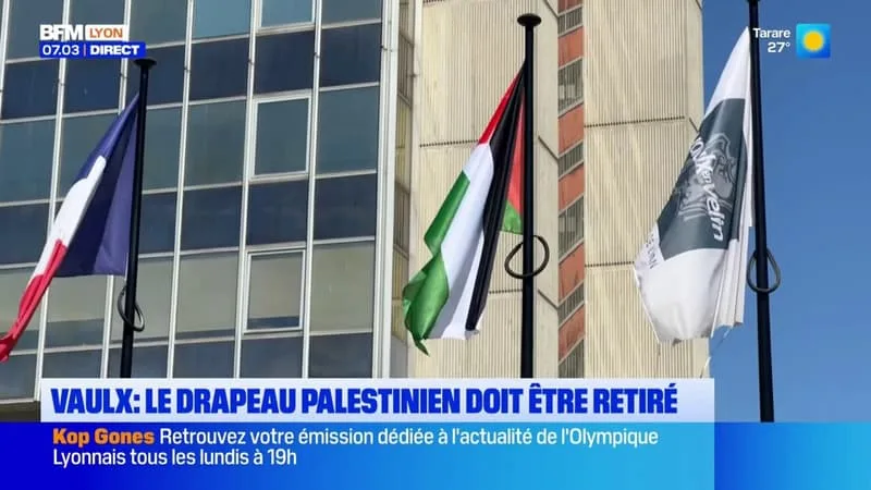 VAULX-EN-VELIN : LE DRAPEAU PALESTINIEN DOIT ÊTRE RETIRÉ