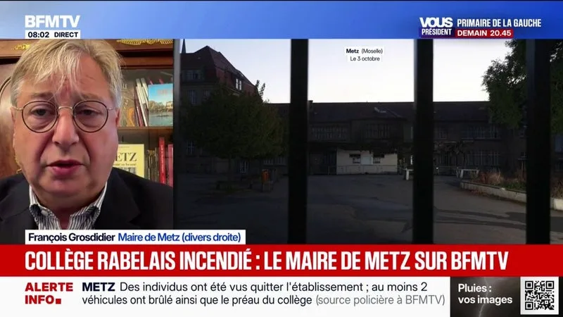 COLLÈGE INCENDIÉ À METZ: LE MAIRE ESPÈRE « UNE RÉACTION TRÈS FERME DE LA JUSTICE ET DES POUVOIRS PUBLICS »