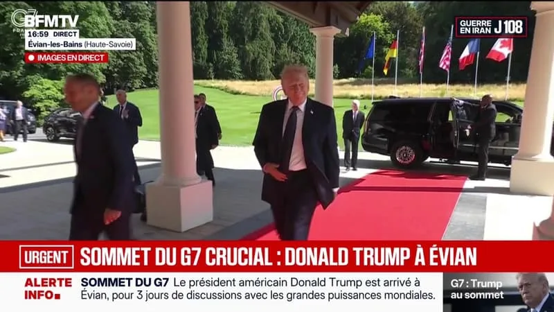 G7: DONALD TRUMP EST ARRIVÉ À ÉVIAN-LES-BAINS, OÙ SE DÉROULE LE SOMMET