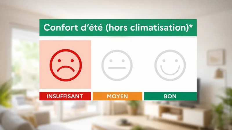 ON PEUT AVOIR UN BON DIAGNOSTIC ÉNERGÉTIQUE ET VIVRE DANS UNE « BOUILLOIRE THERMIQUE »: LE SMILEY DE CONFORT D’ÉTÉ EST MÉCONNU, LE GOUVERNEMENT VEUT RAJOUTER UNE LETTRE AU DPE