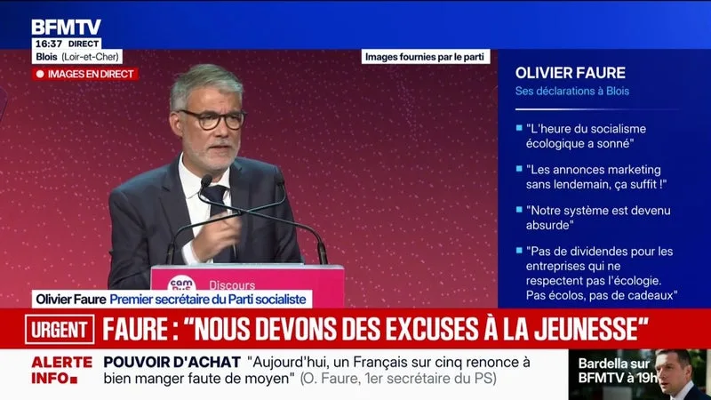« L’IMPÔT N’EST PAS UNE PUNITION, L’IMPÔT N’EST PAS UN GROS MOT », DÉCLARE OLIVIER FAURE, PREMIER SECRÉTAIRE DU PS