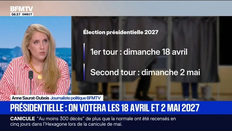 PRÉSIDENTIELLE 2027: L’ÉLECTION AURA LIEU LES DIMANCHES 18 AVRIL ET 2 MAI