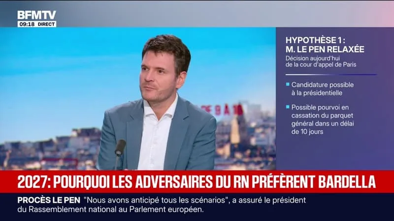 « L’IDÉE QUE CE NE SERAIT PAS UN DRAME SI » MARINE LE PEN NE PEUT PAS SE PRÉSENTER EN 2027 « EST ASSEZ FORTEMENT INCRUSTÉE » DANS L’ÉLECTORAT DU RN, ESTIME LE POLITOLOGUE BENJAMIN MOREL