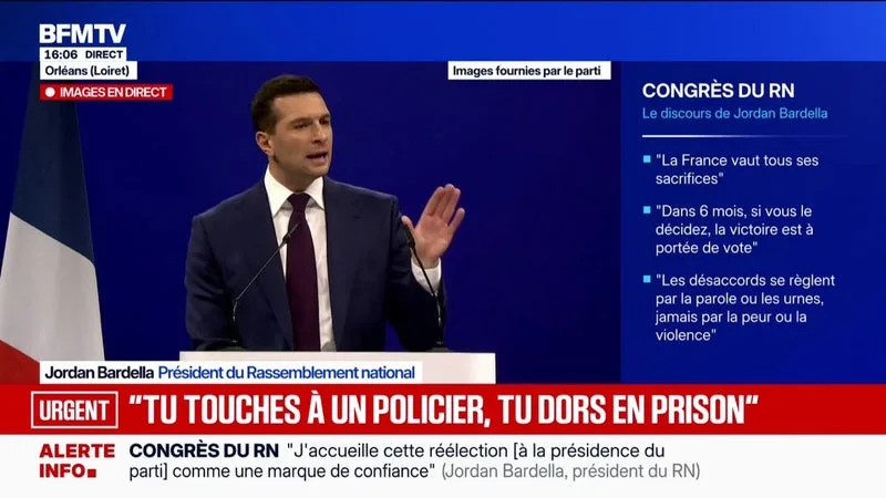 « TU TOUCHES À UN POLICIER, TU DORS EN PRISON »: JORDAN BARDELLA, PRÉSIDENT DU RN, PROPOSE « LA PRÉSOMPTION DE LÉGITIME DÉFENSE POUR LES FORCES DE L’ORDRE »