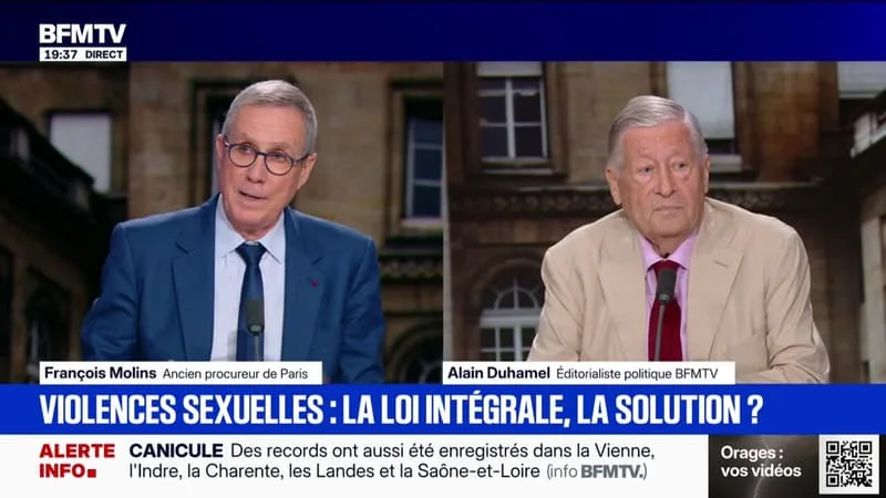 LOI INTÉGRALE CONTRE LES VIOLENCES SEXUELLES: « IL Y A UNE DÉMARCHE INTÉRESSANTE » DANS CETTE PROPOSITION, ANALYSE FRANÇOIS MOLINS, ANCIEN PROCUREUR DE PARIS