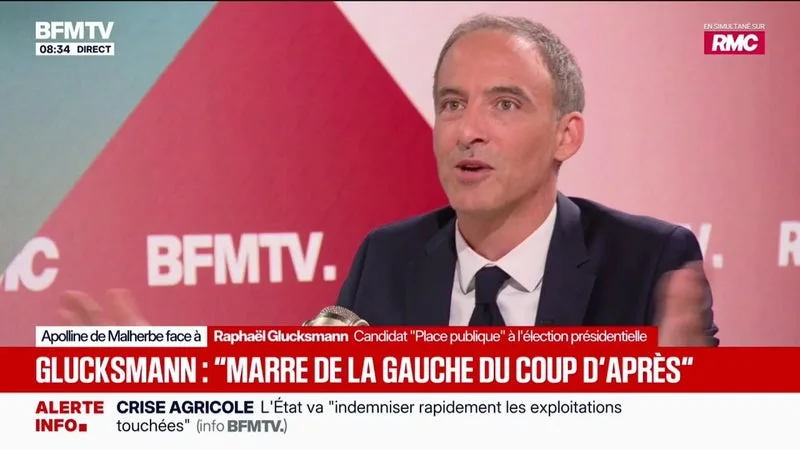 « J’EN AI MARRE DE CETTE GAUCHE QUI JOUE TOUJOURS LE COUP D’APRÈS », DÉCLARE RAPHAËL GLUCKSMANN, CANDIDAT « PLACE PUBLIQUE » À L’ÉLECTION PRÉSIDENTIELLE