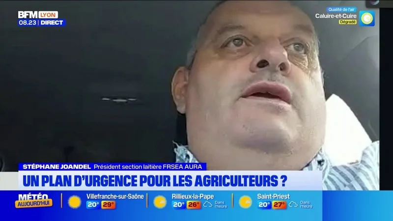 STÉPHANE JOANDEL, PRÉSIDENT DE LA SECTION LAITIÈRE FRSEA AURA, ÉTAIT L’INVITÉ DE BONJOUR LYON