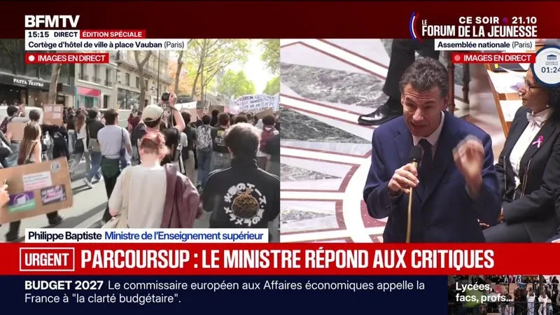 « PARCOURSUP, C’EST LE CONTRAIRE DU TRI SOCIAL », RÉPOND PHILIPPE BAPTISTE, MINISTRE DE L’ENSEIGNEMENT SUPÉRIEUR, À L’ASSEMBLÉE NATIONALE