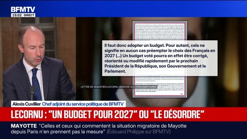 SÉBASTIEN LECORNU SOMME LES DÉPUTÉS DE VOTER « UN BUDGET POUR 2027 » FAUTE DE QUOI LE PAYS RISQUE « LE DÉSORDRE ÉCONOMIQUE »