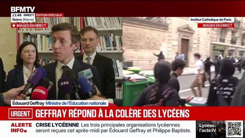COLÈRE DES LYCÉENS: « UN MOUVEMENT QUI EST PROFONDÉMENT RESPECTABLE DANS LES DEMANDES QUI SONT FORMALISÉES, TERNI PAR DES VIOLENCES INQUALIFIABLES », DÉCLARE LE MINISTRE DE L’ÉDUCATION