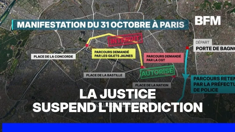 MANIFESTATION DU 31 OCTOBRE: LE PARCOURS DE LA CGT AUTORISÉ À PARIS