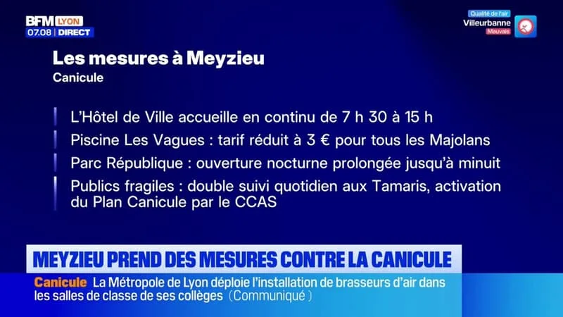 MEYZIEU PREND DES MESURES CONTRE LA CANICULE