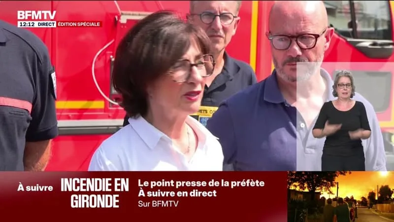 INCENDIE EN GIRONDE: « À L’HEURE ACTUELLE, LES CONDITIONS MÉTÉO RESTENT DÉFAVORABLES (…) 2.400 HECTARES ONT ÉTÉ DÉTRUITS », INDIQUE LA PRÉFÈTE SOPHIE BROCAS