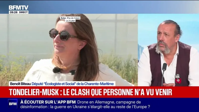« MARINE TONDELIER NE VISE PAS ELON MUSK, ELLE VISE CE QUI SE PASSE SUR LE RÉSEAU SOCIAL X », EXPLIQUE BENOÎT BITEAU, DÉPUTÉ ÉCOLOGISTE