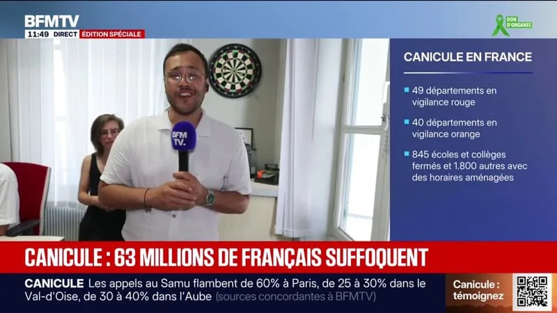 CANICULE: À VILLEURBANNE, LES EMPLOYÉS MUNICIPAUX APPELLENT LES HABITANTS INSCRITS SUR LE REGISTRE DES PERSONNES VULNÉRABLES POUR PRENDRE DE LEURS NOUVELLES