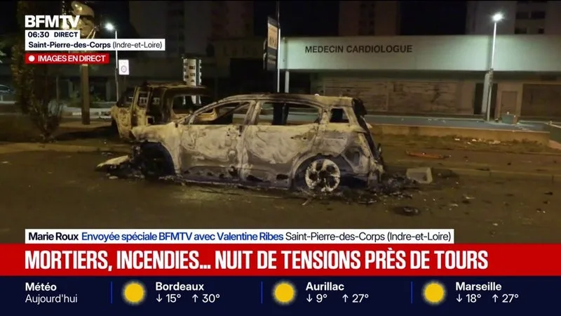 SAINT-PIERRE-DES-CORPS: DES TENSIONS APRÈS UNE COLLISION ENTRE UN MOTARD ET UNE VOITURE DE POLICE