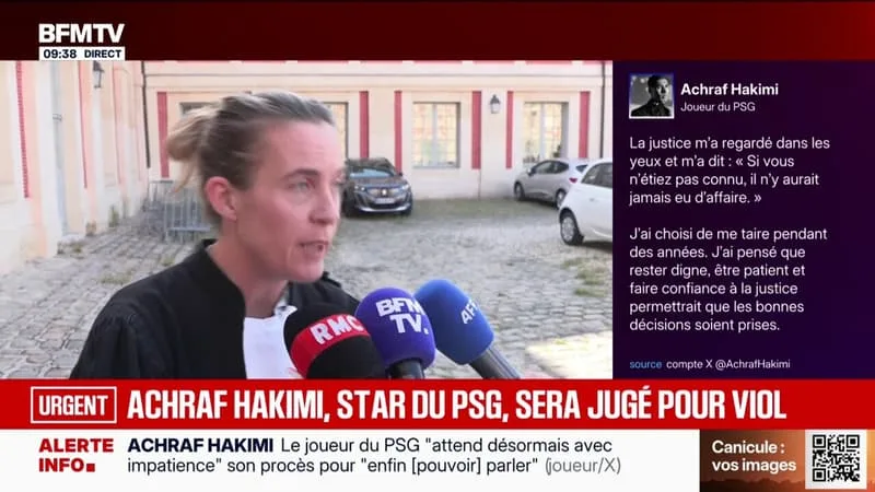 « C’EST AVEC IMPATIENCE QU’ACHRAF HAKIMI ATTEND SON PROCÈS POUR POUVOIR ENFIN S’EXPRIMER PUBLIQUEMENT SUR L’ACCUSATION FAUSSE DONT IL FAIT L’OBJET », DÉCLARE L’AVOCATE DU JOUEUR