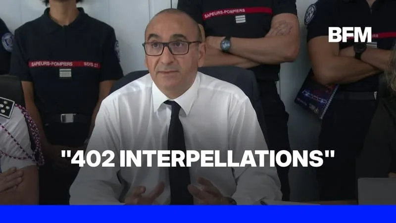 INCENDIES EN FRANCE: LAURENT NUÑEZ, MINISTRE DE L’INTÉRIEUR, ANNONCE « 402 INTERPELLATIONS »